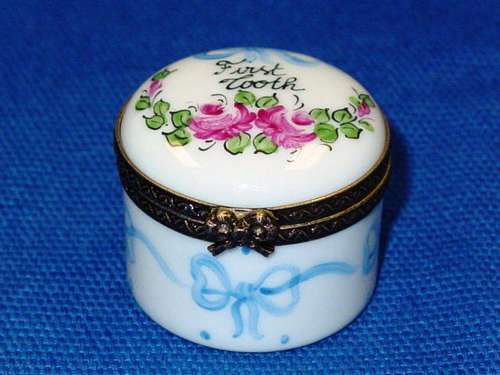 porcelain first tooth trinket box by forever friends 